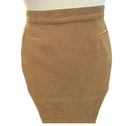 Jupe crayon taille haute beige caramel – La Redoute, taille S