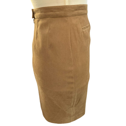 Jupe crayon taille haute beige caramel – La Redoute, taille S