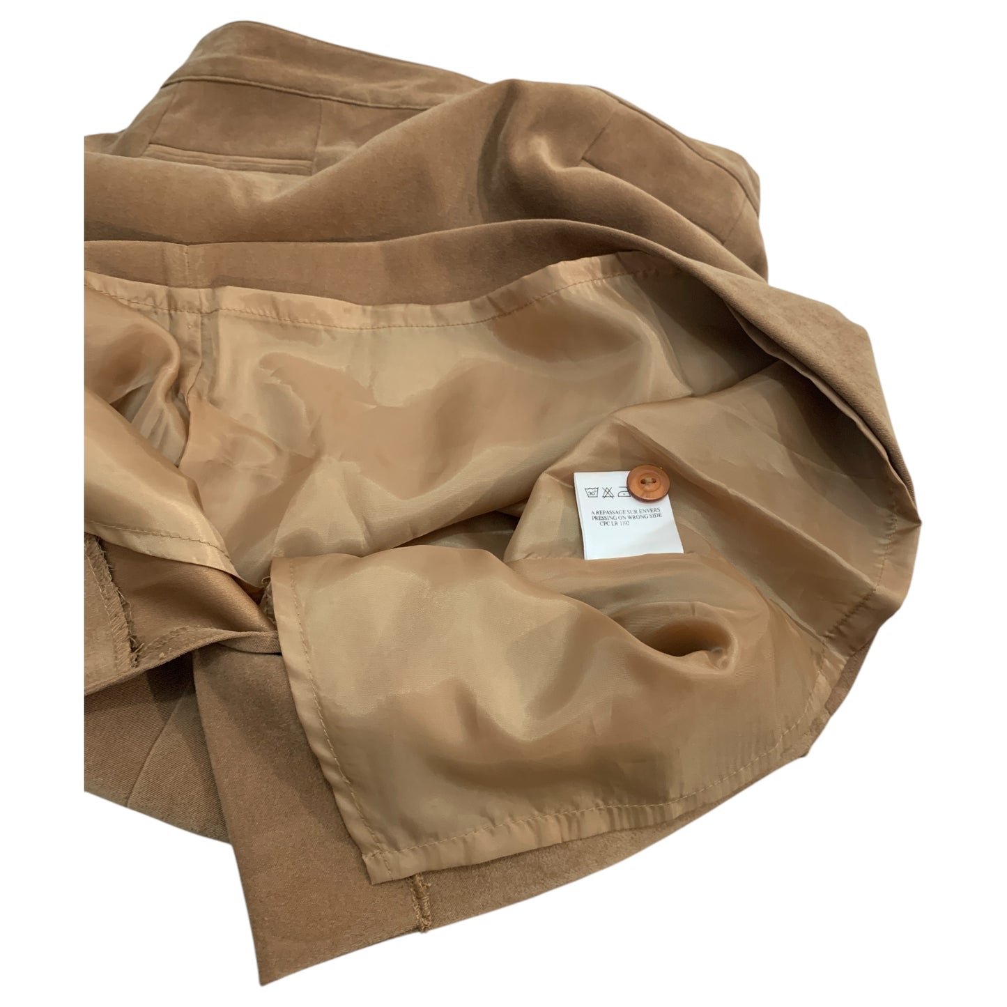 Jupe crayon taille haute beige caramel – La Redoute, taille S