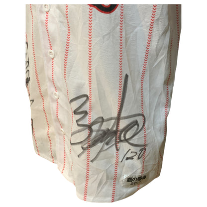 Camisa de Beisebol Jersey Majestic Athletic SoftBank Hawks 2017 Autografada - Fukuoka Coca-Cola - Madame Surtô Vintage Shop