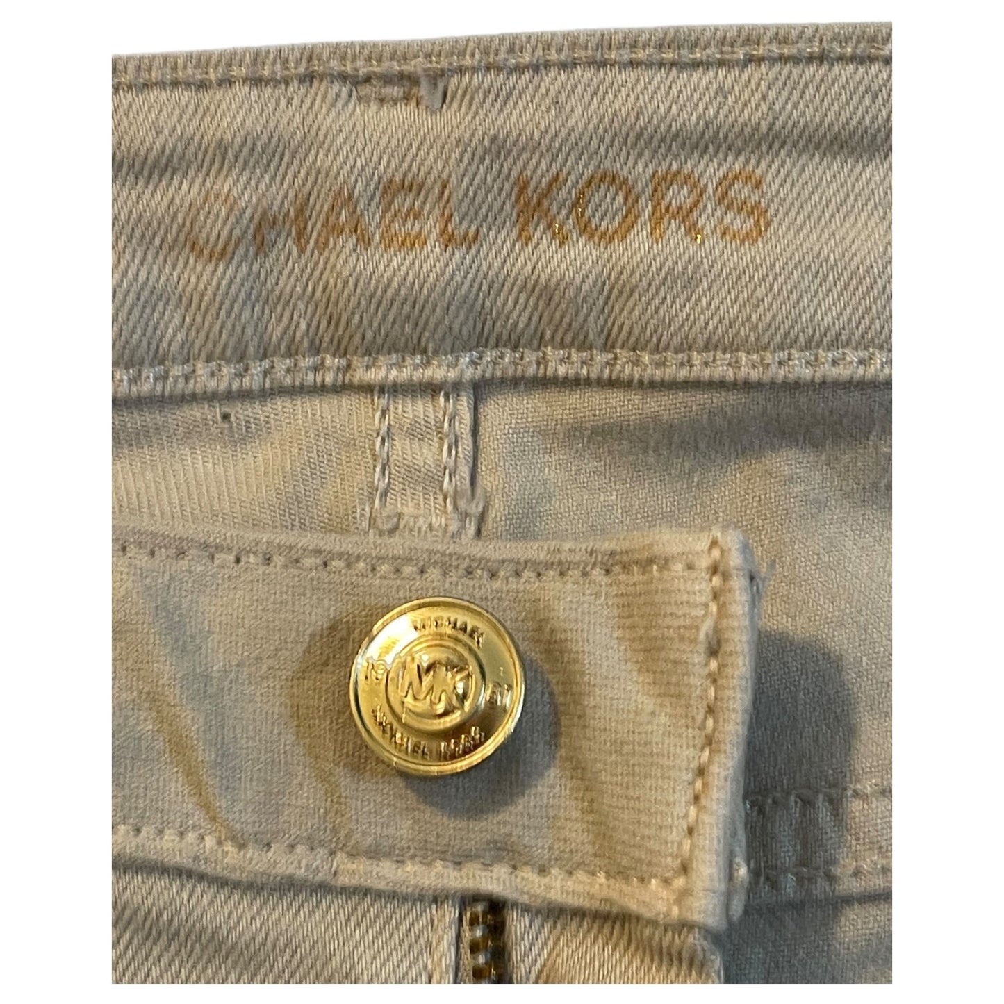 Calça Skinny Bege Michael Kors – Conforto e Elegância, Tamanho 10