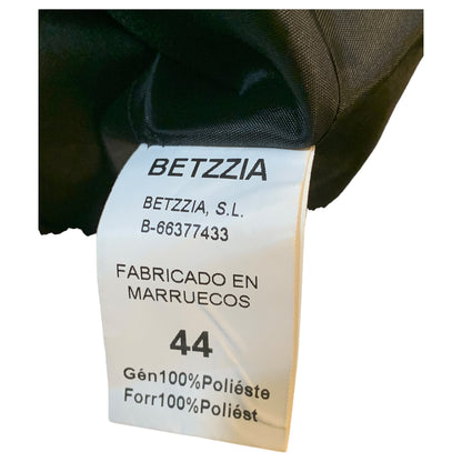 Vestido de Festa Preto com Flores Douradas – Betzzia, Novo com Etiquetas - Madame Surtô Vintage Shop