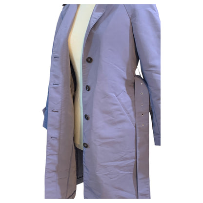 Trench Coat Lilás Sofisticado da Stefanel - Design Clássico e Atemporal, Tamanho S, Corte Acinturado