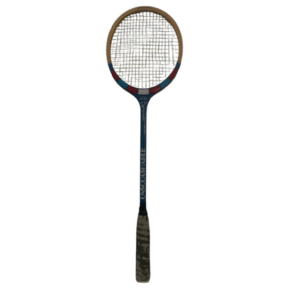 Raquette de squash vintage Rahmat Khan Unsquashable UQ-200, bois, blanc, bleu et rouge