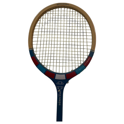 Raquette de squash vintage Rahmat Khan Unsquashable UQ-200, bois, blanc, bleu et rouge