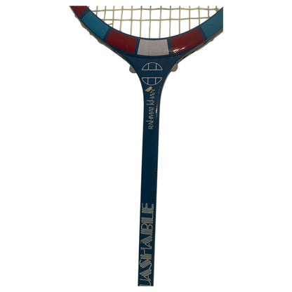 Raquette de squash vintage Rahmat Khan Unsquashable UQ-200, bois, blanc, bleu et rouge