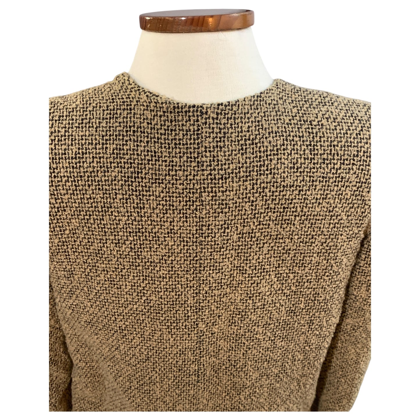 Blazer en tweed beige vintage des années 1980 – Danizel Haute Couture Portugal 