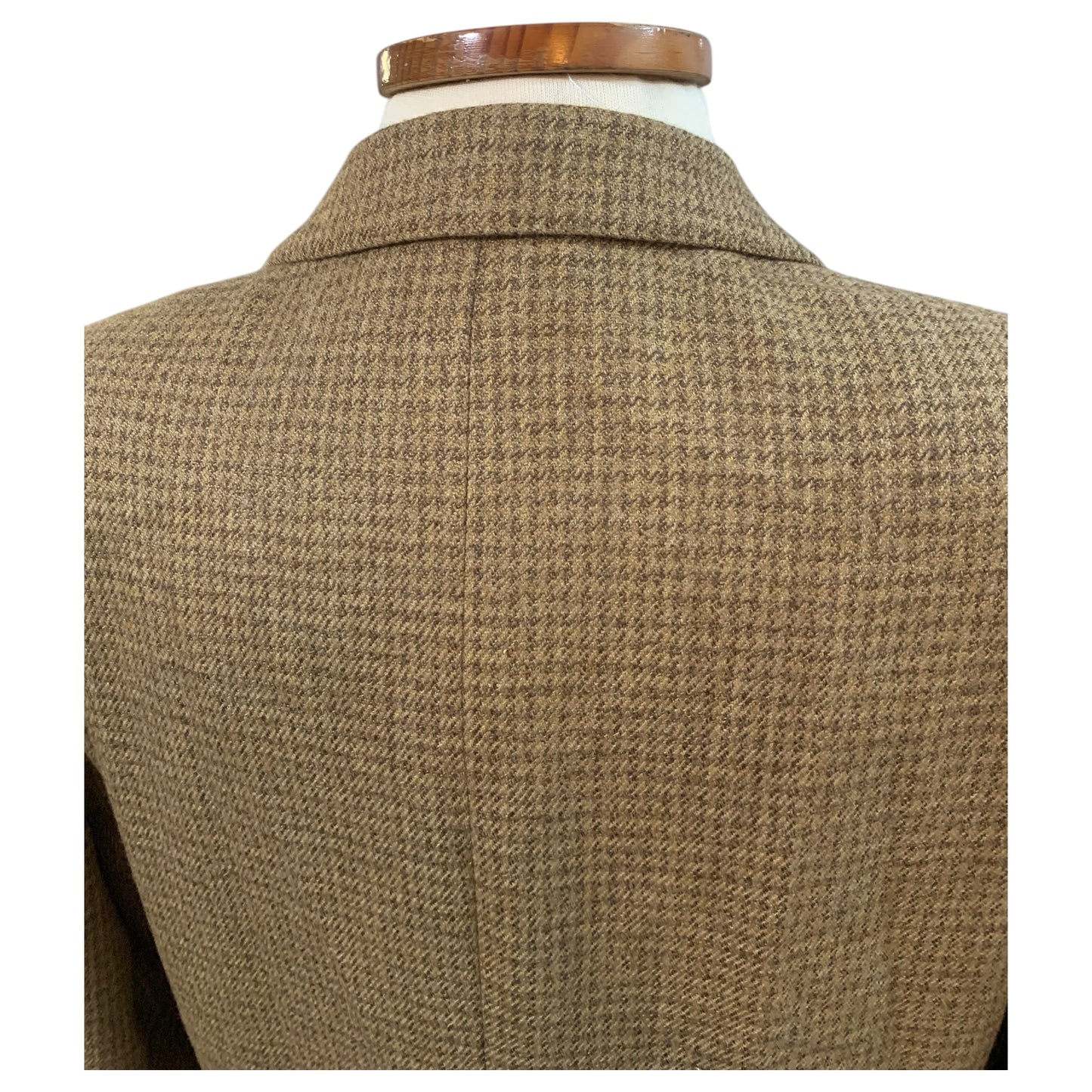 Blazer Masculino Vintage Tweed Bege Marrom Claro Oversized, Lã, Anos 80