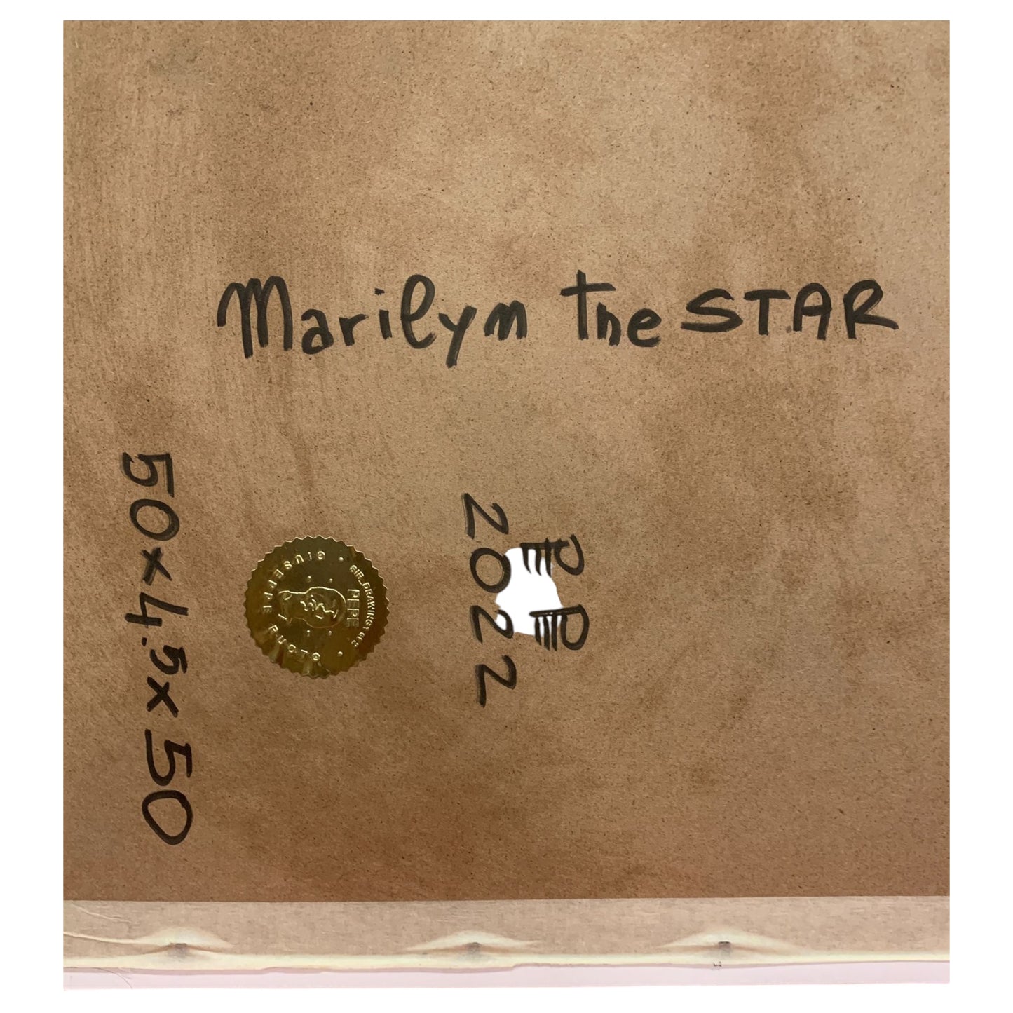 Quadro "Marilyn the Star" por PEPE XXI - Impressão e Colagem, Assinado à Mão - Madame Surtô Vintage Shop