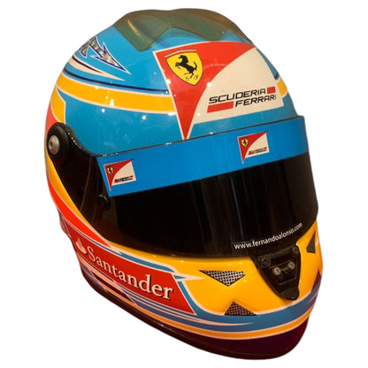 Capacete em Miniatura 1:5 - Fernando Alonso 2012, Scuderia Ferrari - Madame Surtô Vintage Shop