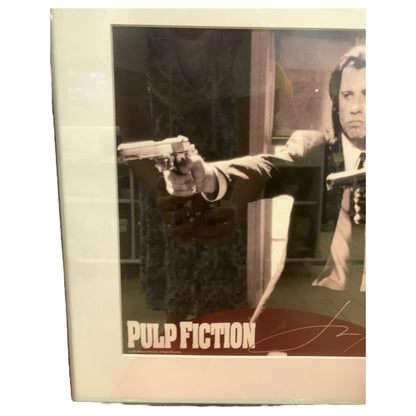 Quadro Fotografia Autografada de "Pulp Fiction" - John Travolta como Vincent Vega - Madame Surtô Vintage Shop