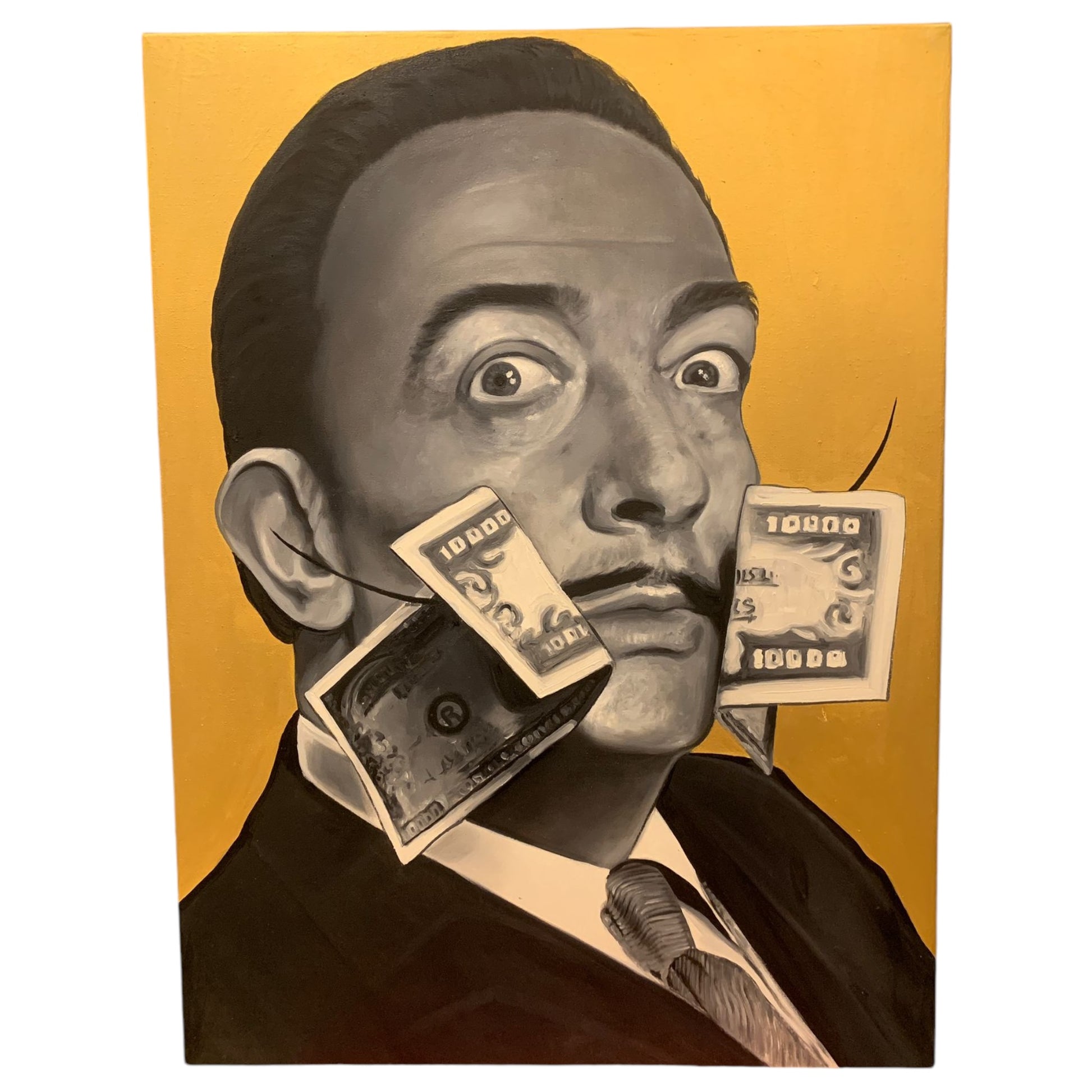 Quadro "Salvador Dalí" por Renier Cabrera - Óleo Sobre Tela, 2020 - Madame Surtô Vintage Shop