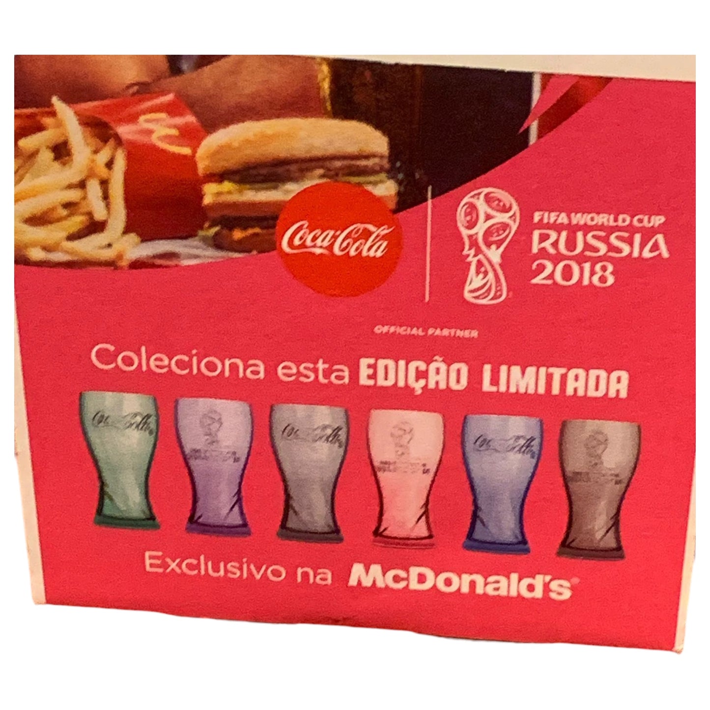 Coleção de 3 Copos Colecionáveis FIFA World Cup 2018 – Coca-Cola e McDonald's