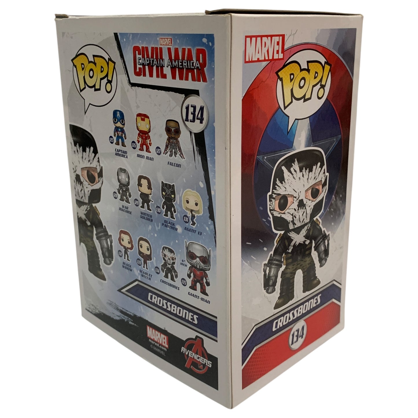 Figurine Funko Pop Civil War #134 Crossbones - Figurine à collectionner Marvel