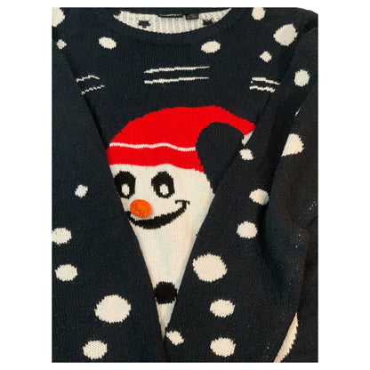 Ugly Sweater Natal - Boneco de Neve - Acrílico com Estampa Festiva