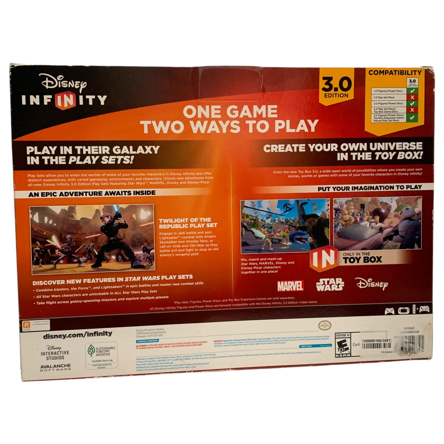 Disney Infinity 3.0 Star Wars Starter Pack with Anakin Skywalker &amp; Ahsoka Tano - Wii U (Sealed)