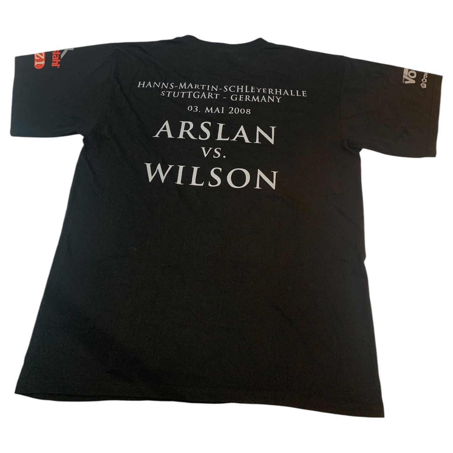 T-shirt Preta WBA World Champion Cruiserweight 200 lbs - Aslan x Wilson (Stuttgart, 03/05/2008)