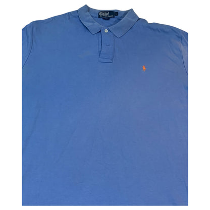 Camisa Polo Ralph Lauren Azul Masculina com Logo Laranja Bordado tamanho L