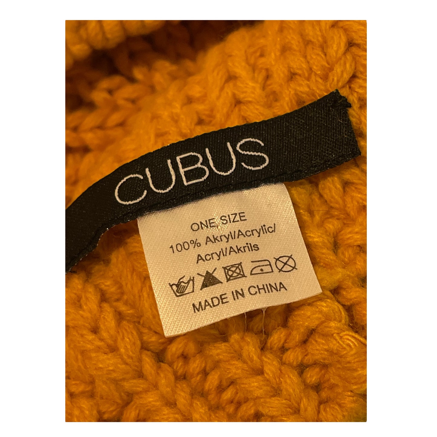 Boina de Tricot Amarela Cubus - Tamanho Único, Ideal para o Inverno