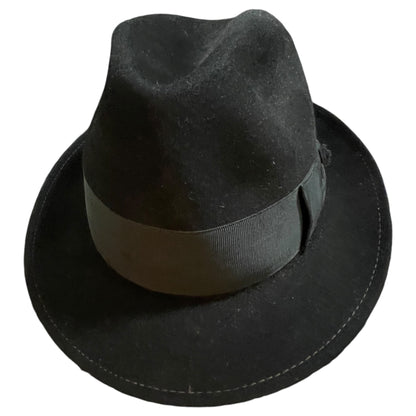 Chapeu Tipo Fedora em Feltro Preto - Barbetto & Leão