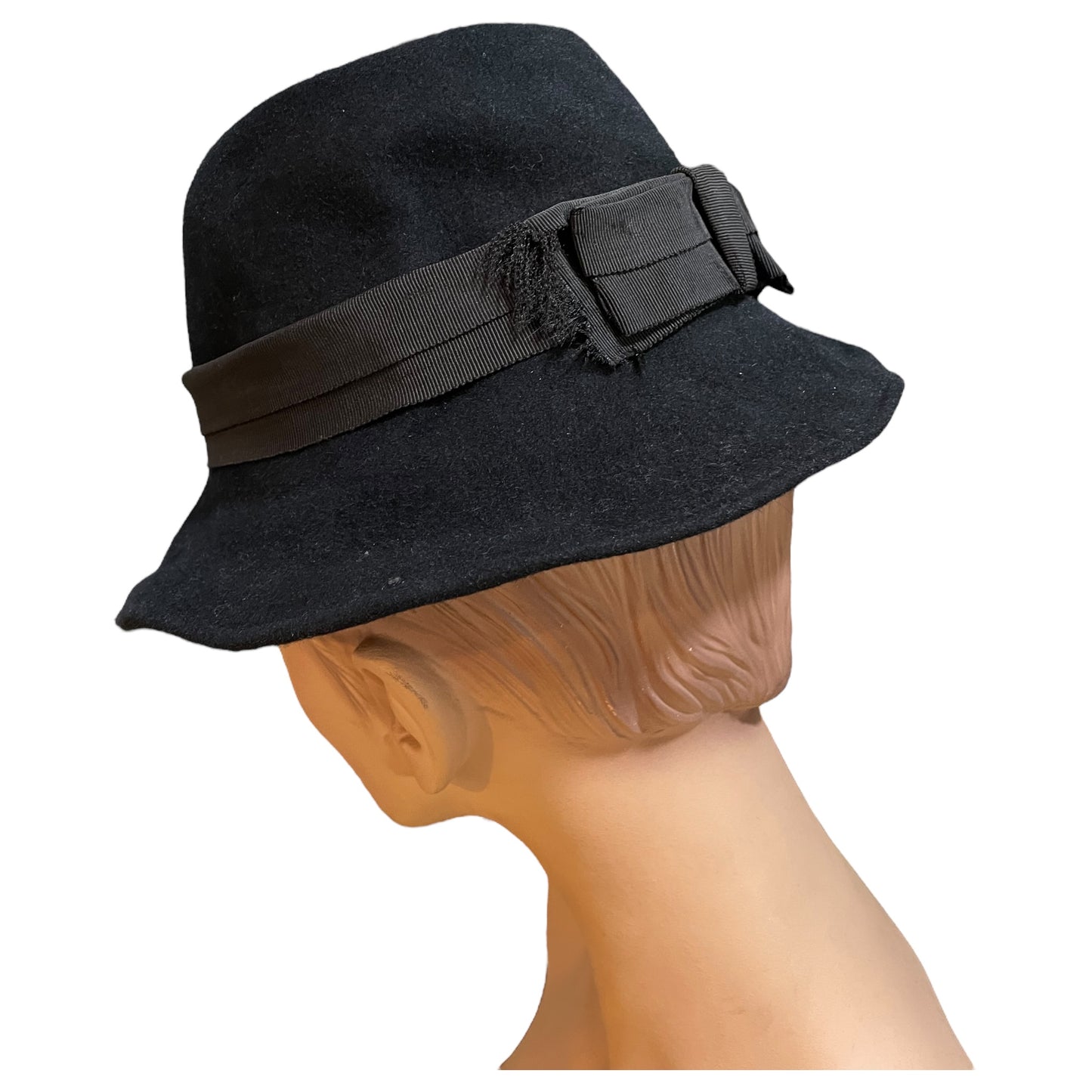 Chapeu de Feltro Preto Feminino - Modelo Charleston Anos 20 Chapelaria Gardenia