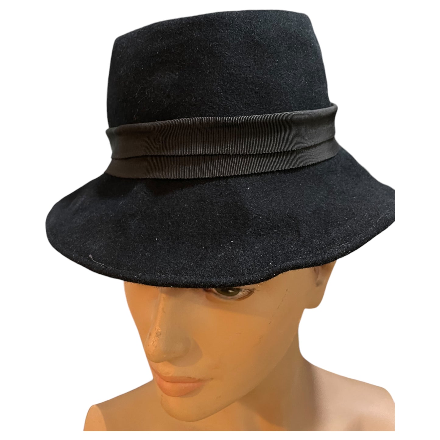 Chapeu de Feltro Preto Feminino - Modelo Charleston Anos 20 Chapelaria Gardenia