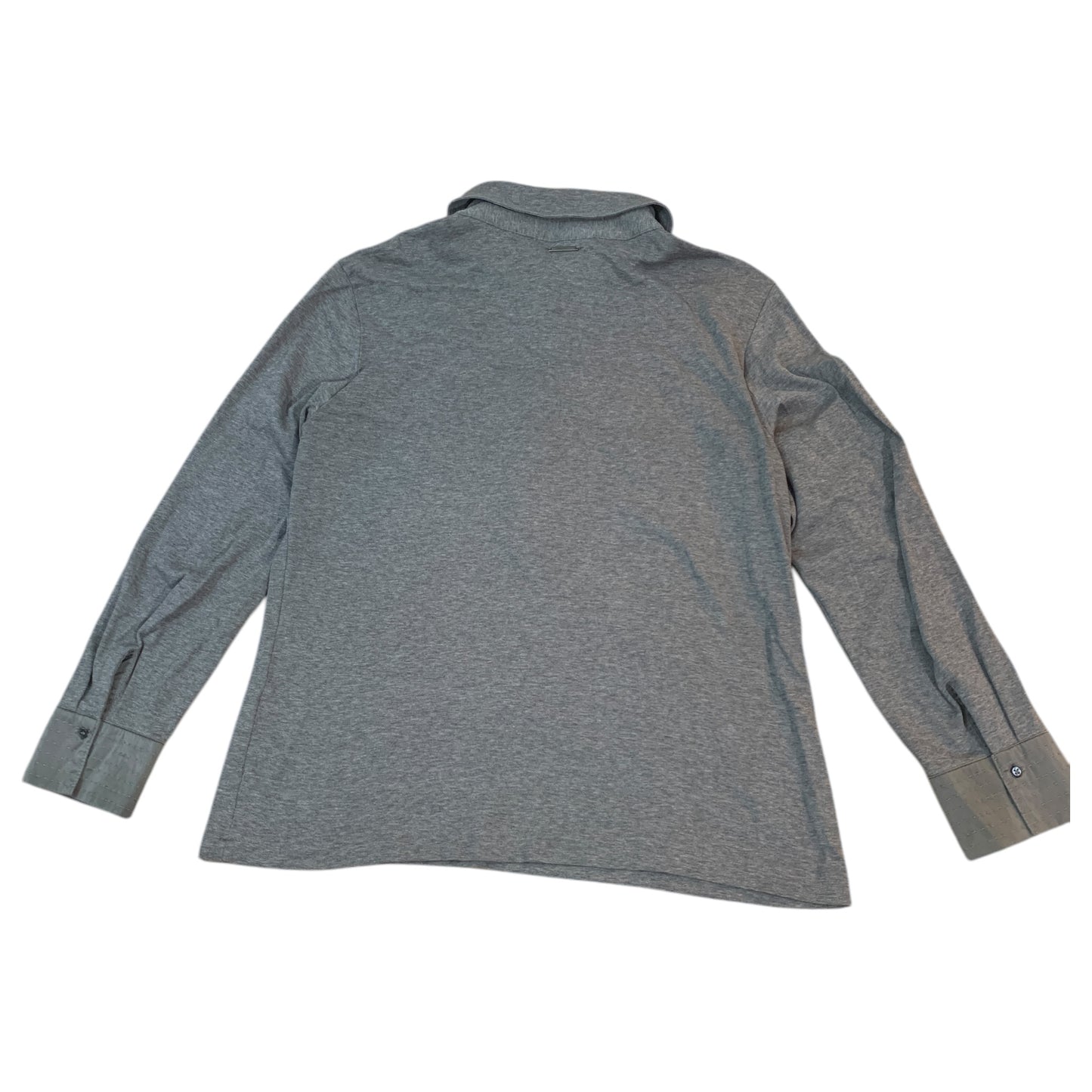 Hugo Boss Women's Long Sleeve Gray Shirt with Cuff Details Size S Comfortable Cotton