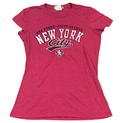 Women's T-shirt Vintage Rosa Pink NBA Store Fifth Avenue, NYC - 2000s Y2K