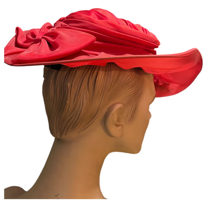 Chapéu em Organza Vermelho para Festas