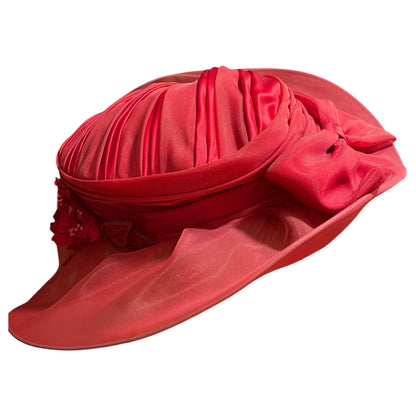 Chapéu em Organza Vermelho para Festas