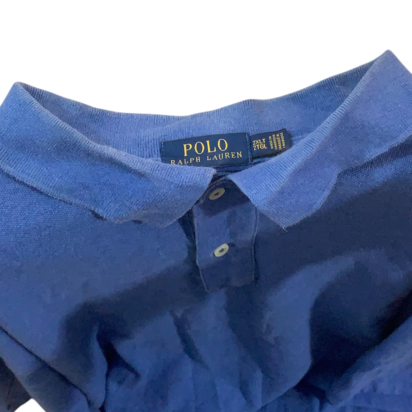 Camisa Polo Ralph Lauren Azul Modelo Tall 2XL Vintage