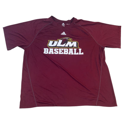 Camiseta Adidas ULM Warhawks Baseball com Mascote Águia - Climalite, Tamanho XL