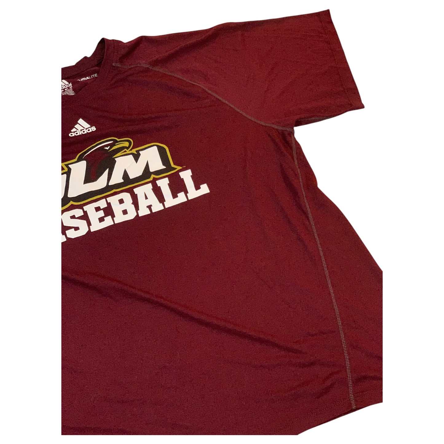 Camiseta Adidas ULM Warhawks Baseball com Mascote Águia - Climalite, Tamanho XL