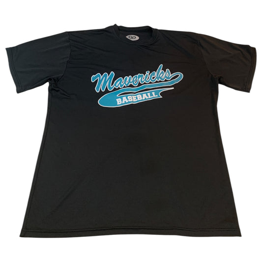 Camiseta Vintage 2000s Y2K Preta Mavericks Baseball - Tamanho XL