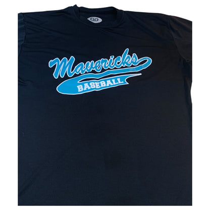 Camiseta Vintage 2000s Y2K Preta Mavericks Baseball - Tamanho XL