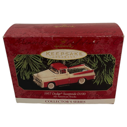 Decoração de Árvore de Natal - Caminhão Dodge Sweptside D100 1957  - Hallmark Keepsake Ornament