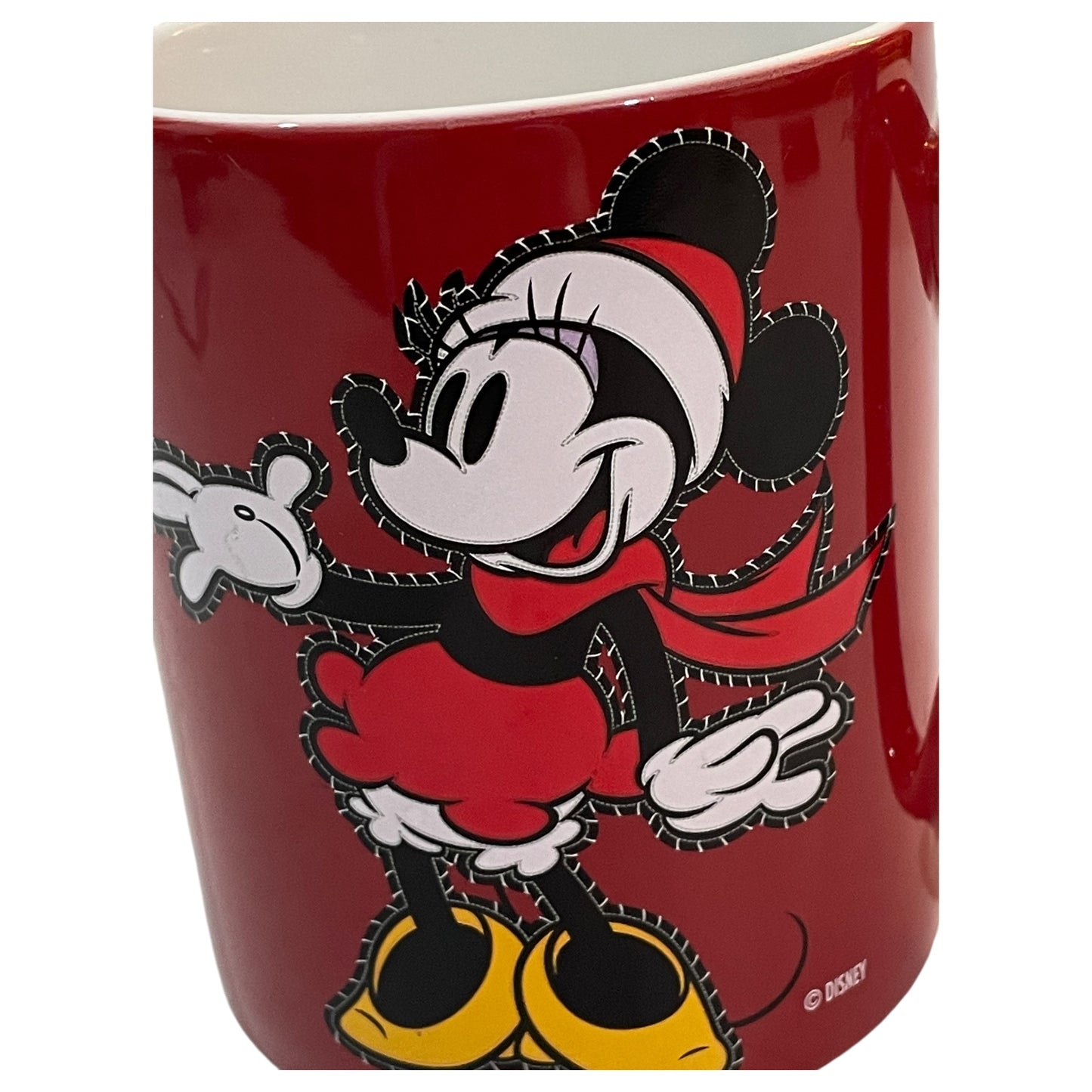 Caneca Vermelha de Natal Disney Minnie Mouse – Exclusiva Disney Store, Papai Noel