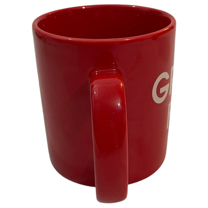 Caneca Natalina Vermelha Life is Good – Grateful com Árvore de Natal, Perfeita para Presentear