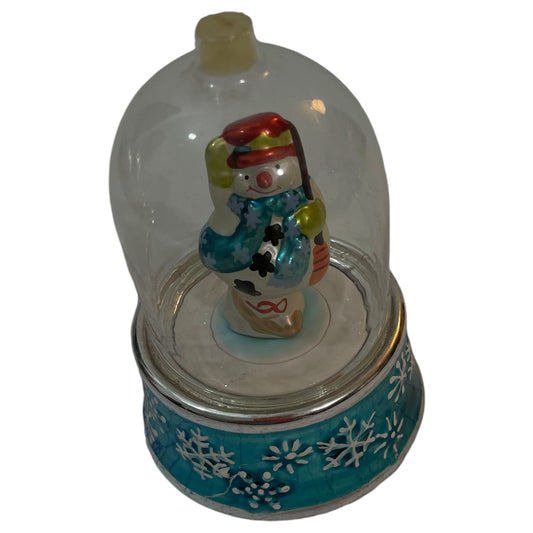 Caixa de Música Natalina Vintage Mr. Christmas – Boneco de Neve Dançante, Colecionável