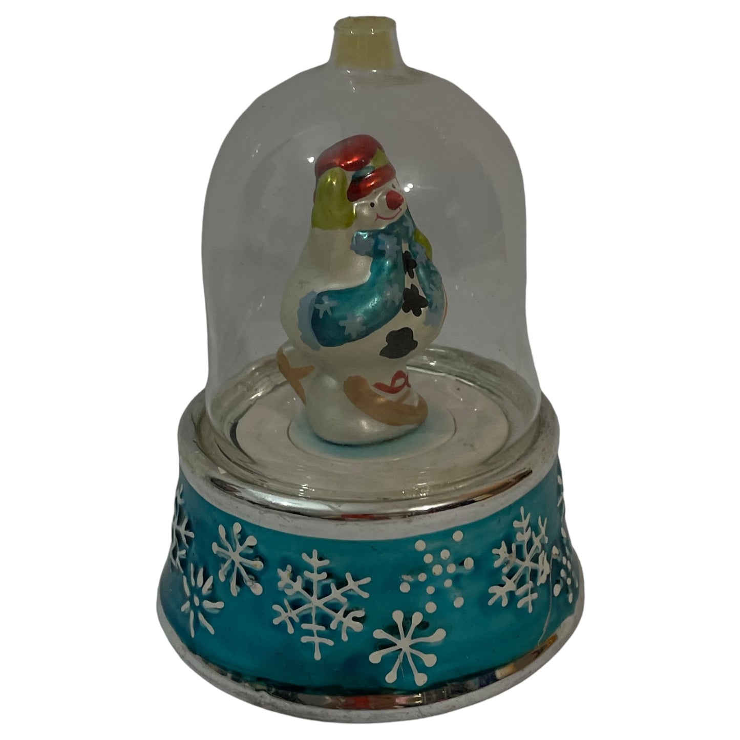 Caixa de Música Natalina Vintage Mr. Christmas – Boneco de Neve Dançante, Colecionável