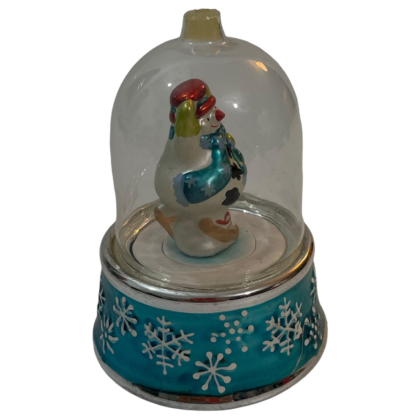 Caixa de Música Natalina Vintage Mr. Christmas – Boneco de Neve Dançante, Colecionável