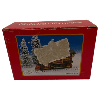 Trem de Natal Vintage 1995 – Holiday Express Locomotiva Cerâmica World Bazaars, com Caixa Original