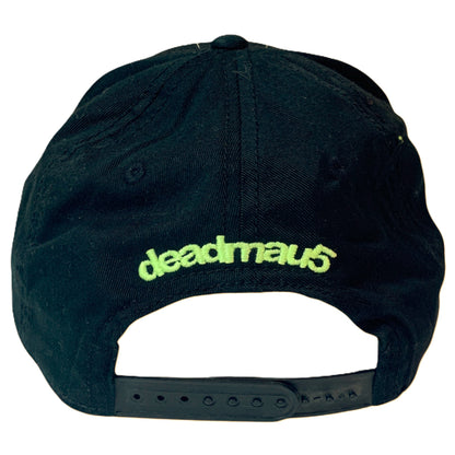 Boné Preto com Detalhe Verde Claro Bordado – Deadmau5 DJ (Snapback)