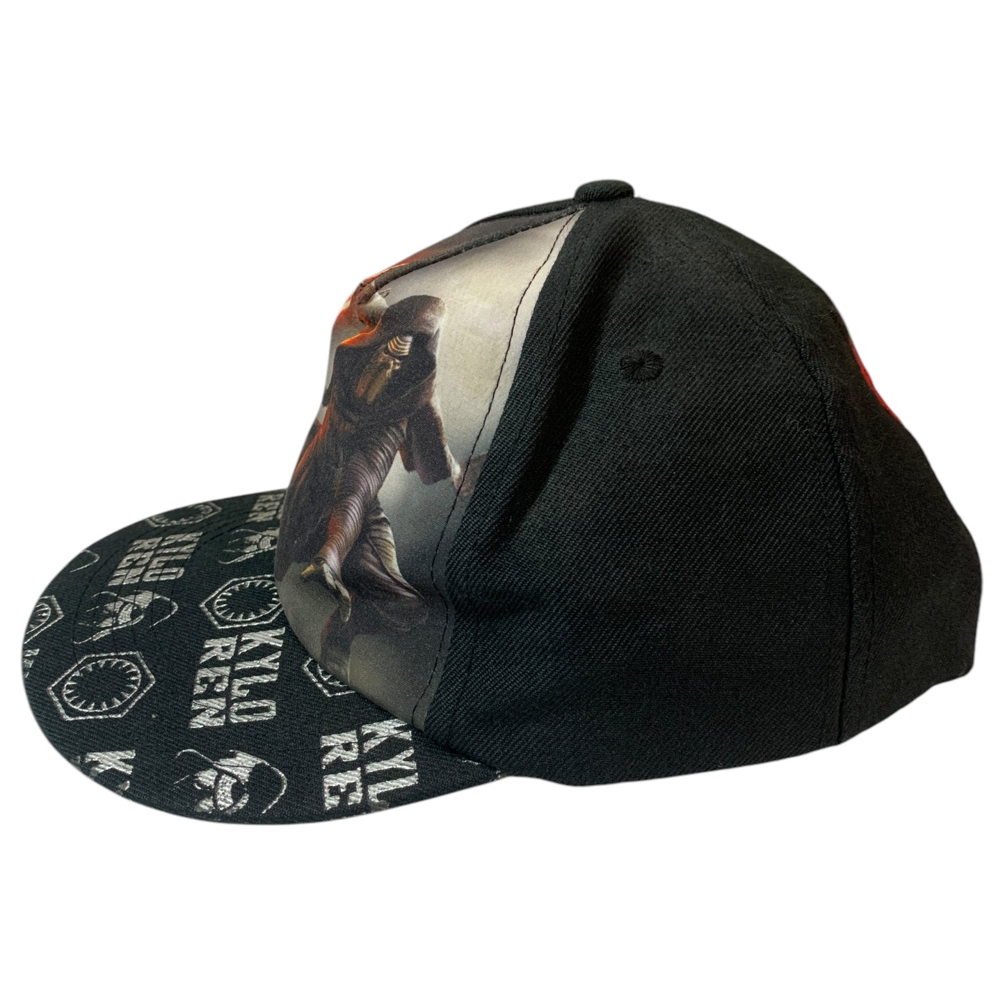 Boné Aba Reta Kylo Ren – Star Wars, Bordado Vermelho, Snapback Ajustável