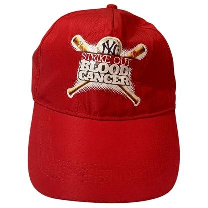 Boné Vermelho NY Sports Fans Strike Out Blood Cancer - Comemoração Contra Leucemia Get Swabbed