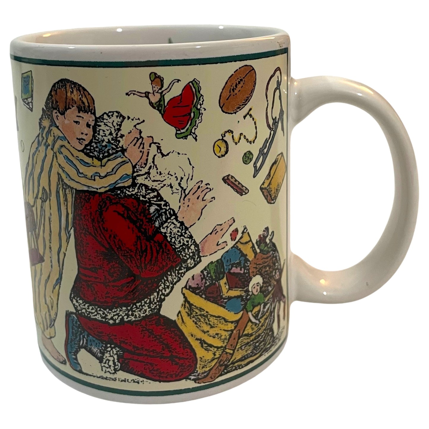 Caneca de Natal Betty Whiteaker Vintage Anos 90