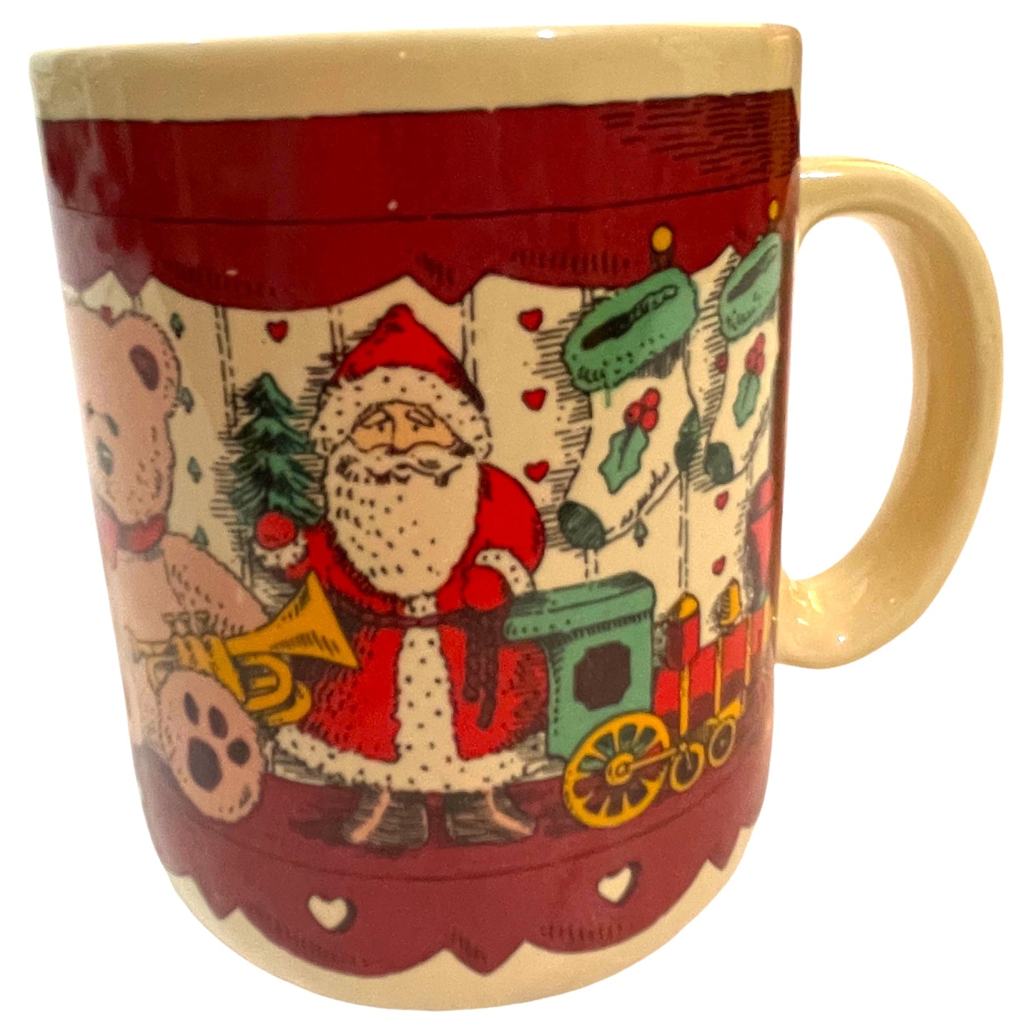 Caneca de Natal Trenditions Cerâmica Vintage Anos 90