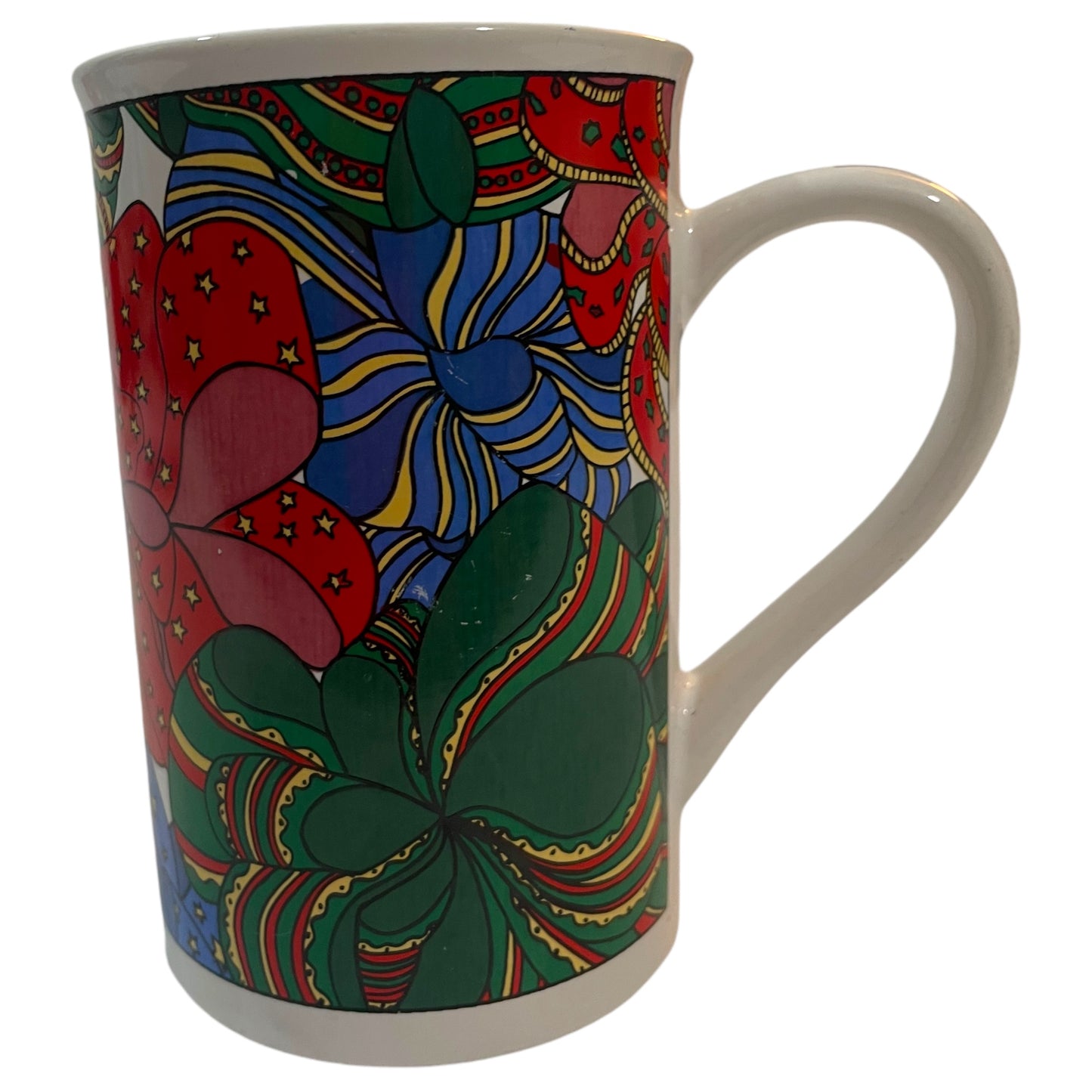 Caneca de Natal Colorida em Cerâmica