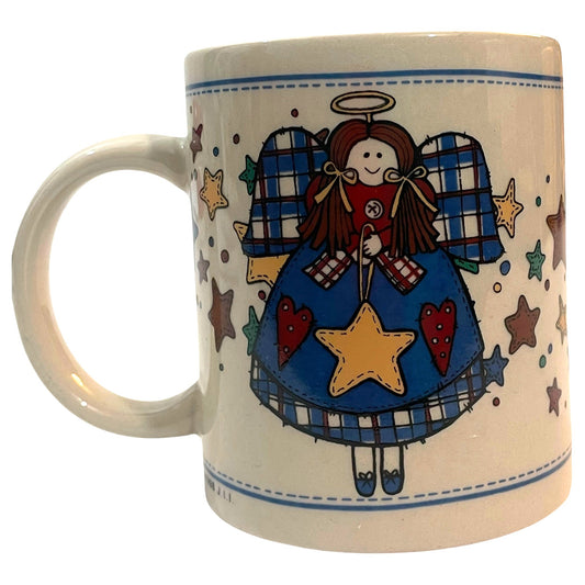 Caneca de Natal Anjo J.I.I. Cartoon Christmas Vintage 1998