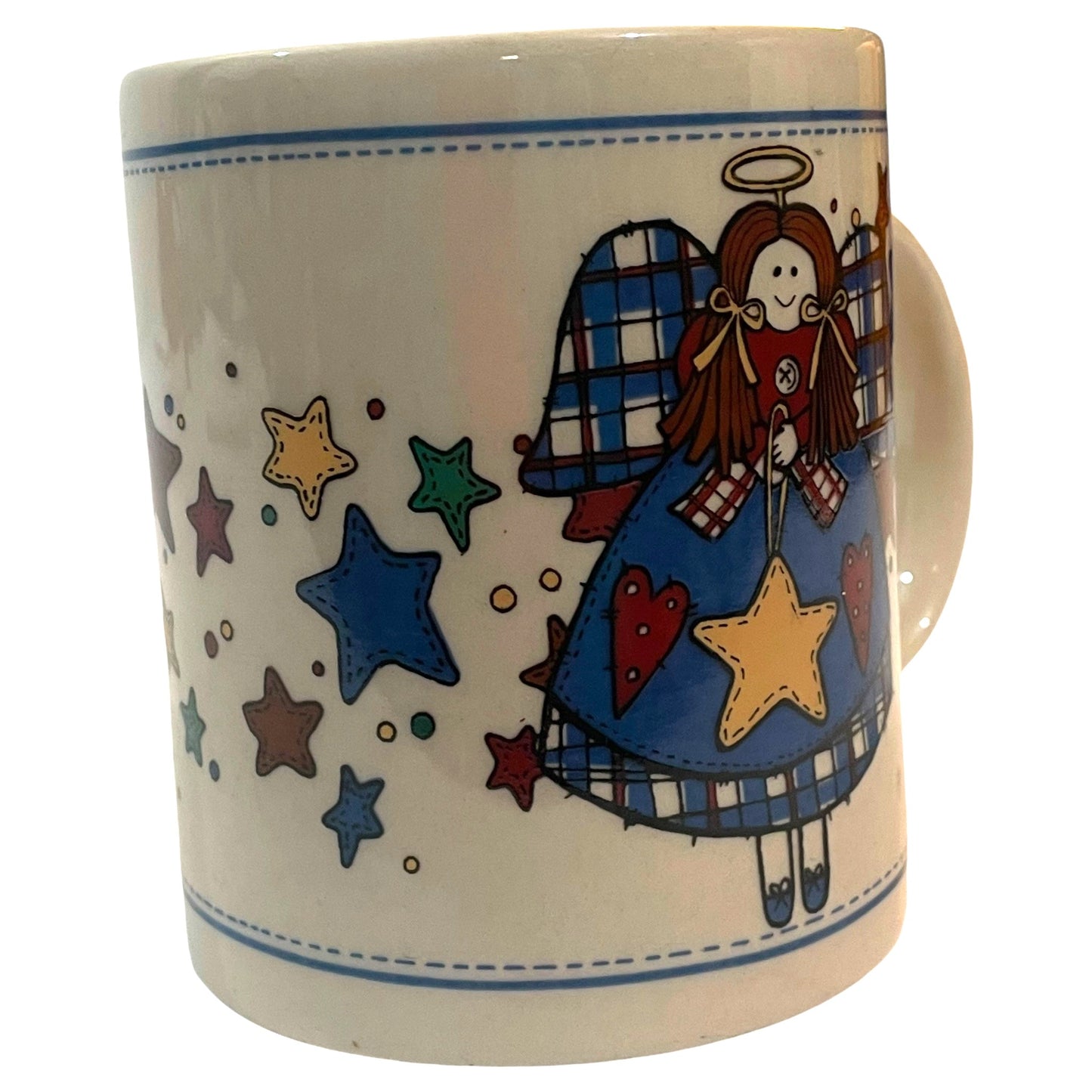 Caneca de Natal Anjo J.I.I. Cartoon Christmas Vintage 1998